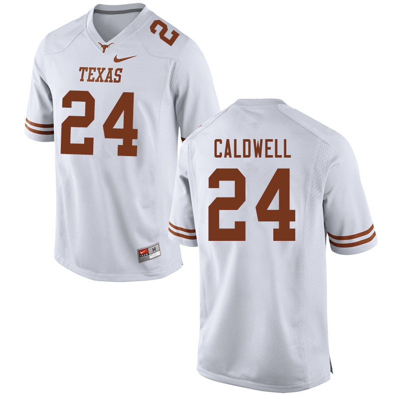 Men #24 Marques Caldwell Texas Longhorns College Football Jerseys Sale-White